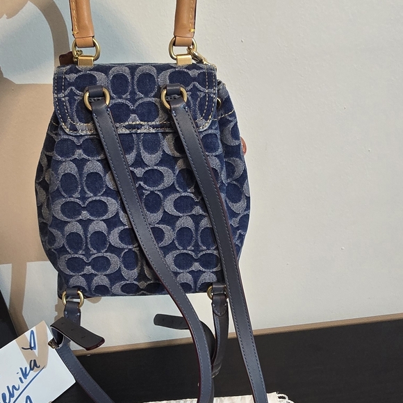 Coach Denim Riya Backpack - Picture 3 of 5